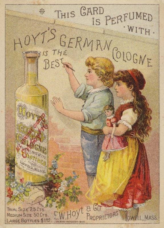 Crianças, com, colónia, garrafa de American School