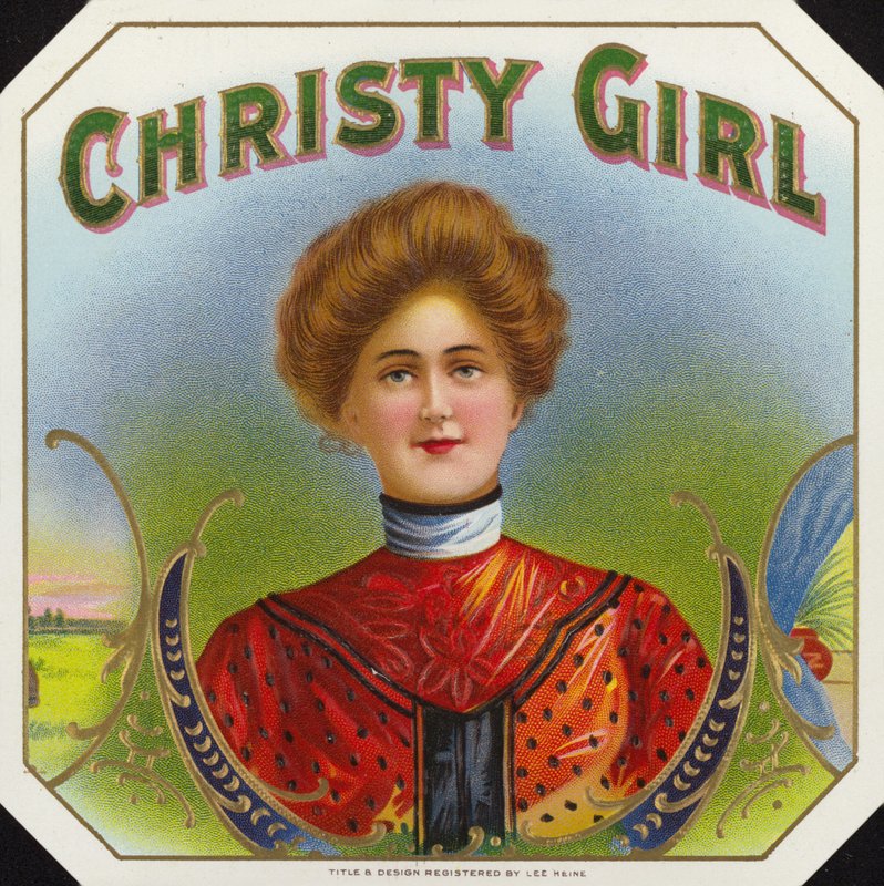 Garota Christy, etiqueta de charuto de American School