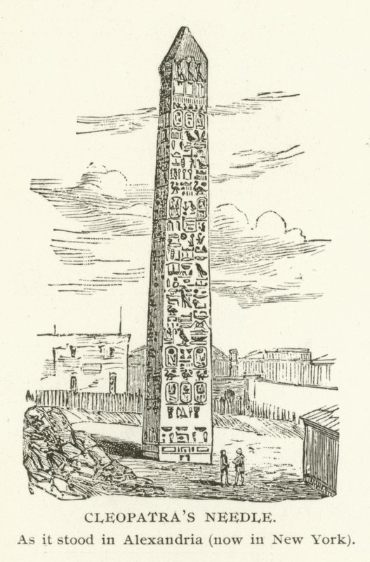 Cleopatras Needle, como ficava em Alexandria, agora em Nova York de American School