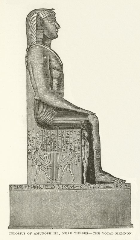 Colosso de Amonoph III, perto de Tebas, o Memnon Vocal de American School