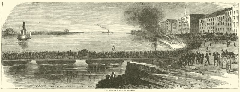 Confederados evacuando Savannah, dezembro de 1864 de American School