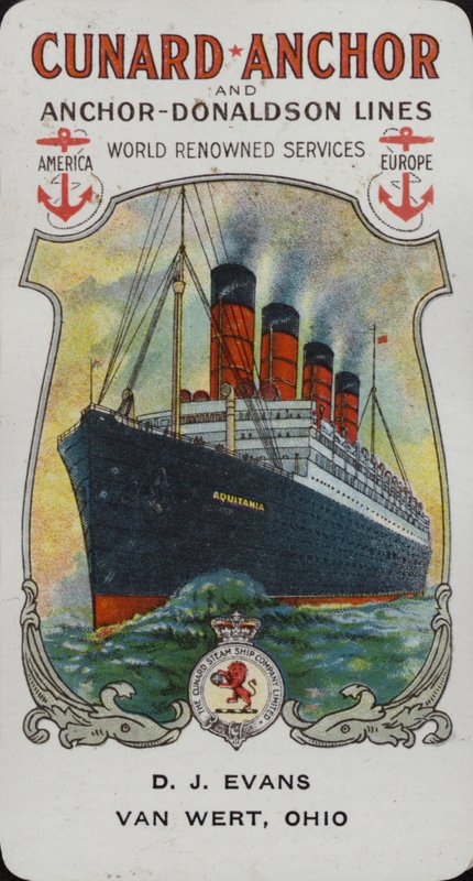 Navio Cunard - Aquitânia de American School