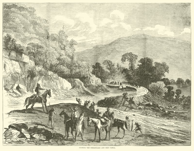 Cortando o Chesapeake e o Canal de Ohio, julho de 1864 de American School