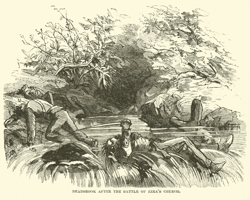 Deadbrook depois da Batalha de Ezras Church, em agosto de 1864 de American School