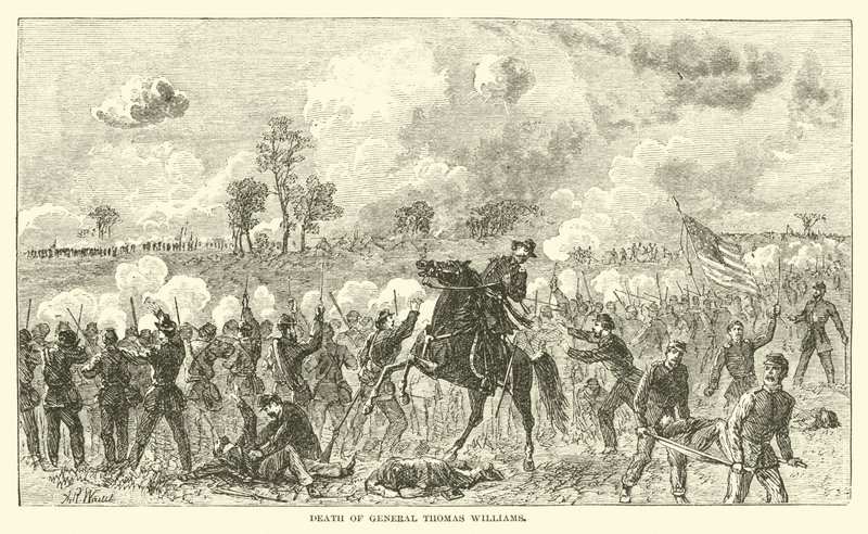 Morte do general Thomas Williams, agosto de 1862 de American School