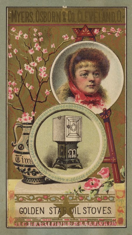 Placas decorativas, fogões de óleo de estrela dourada de American School