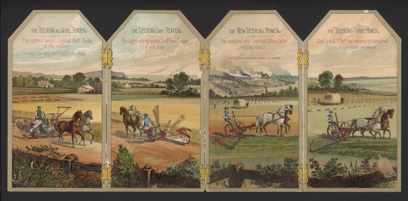 Maquinaria agrícola deering (cor litho) de American School