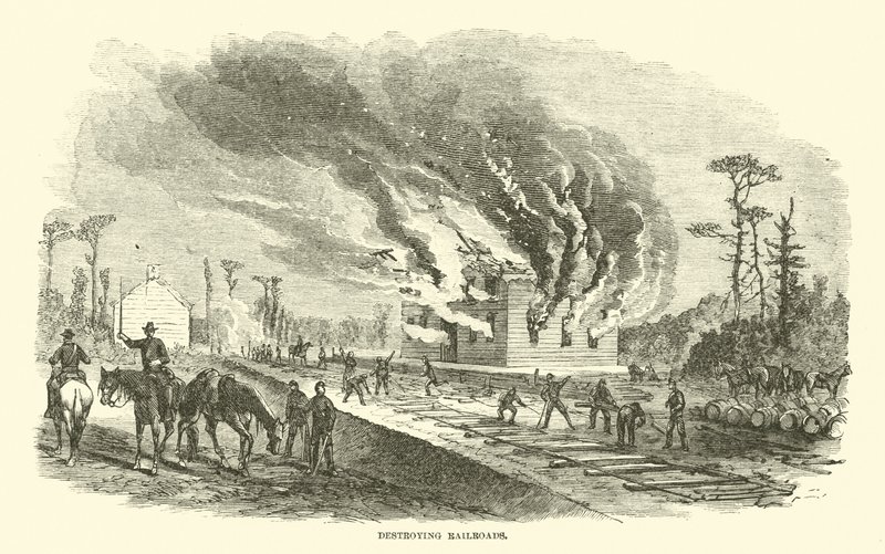 Destruindo as ferrovias, abril de 1863 de American School