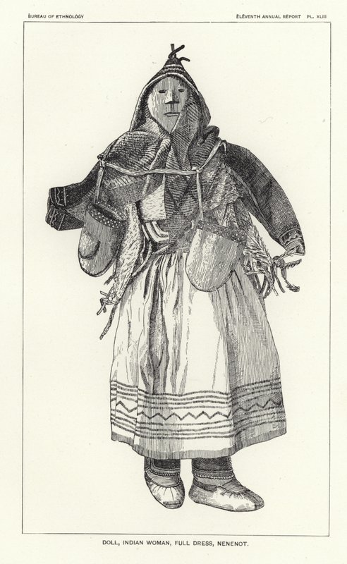 Boneca, mulher indiana, vestido cheio, Nenenot de American School