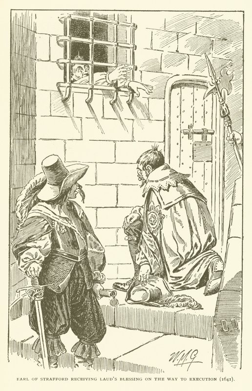 Conde de Strafford recebendo a bênção de Laud a caminho da execução (1641) (gravura) de American School