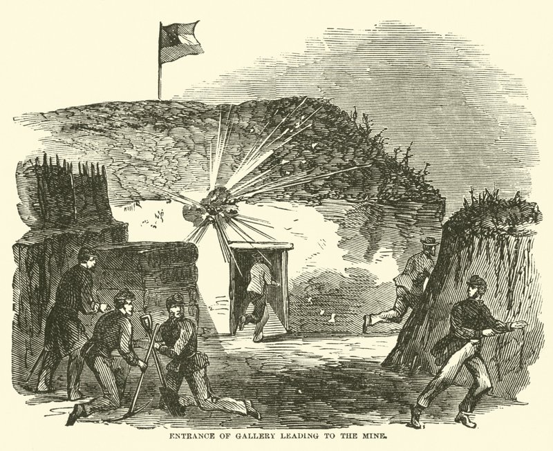 Entrada da galeria que leva à mina, junho de 1863 de American School