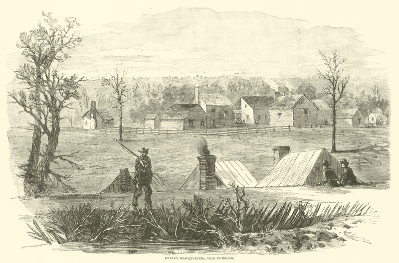 Sede dos Ewells, perto de Richmond, em março de 1865 de American School