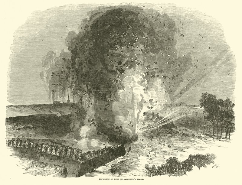 Explosão do forte na frente de McPhersons, junho de 1863 de American School