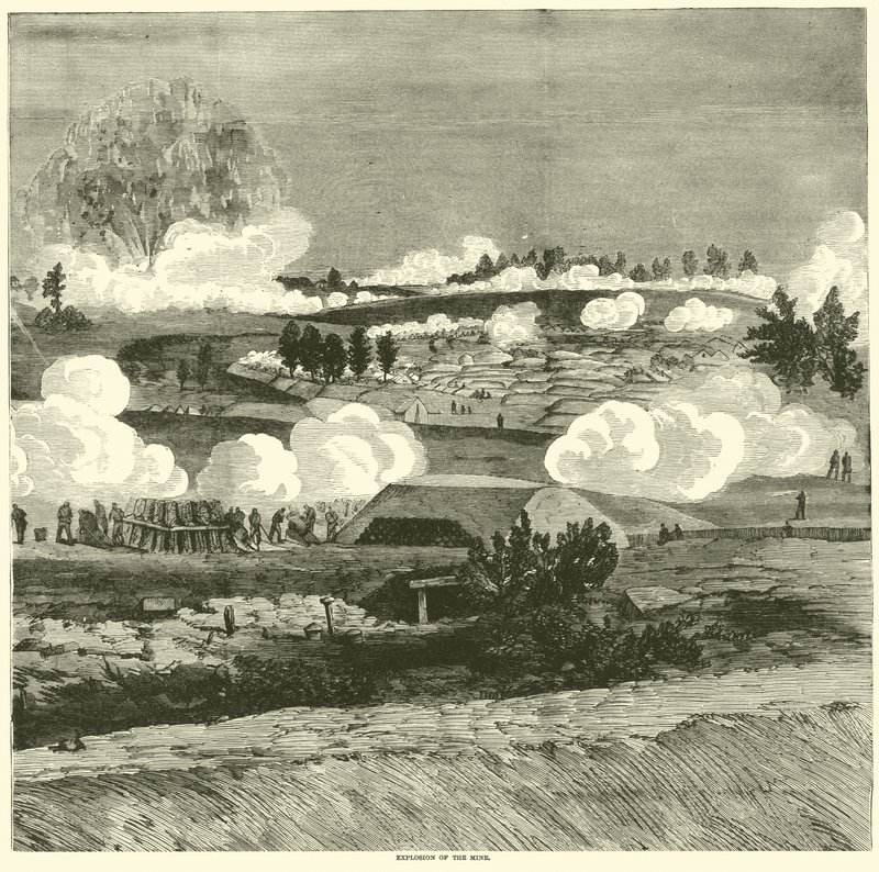Explosão da mina, julho de 1864 de American School