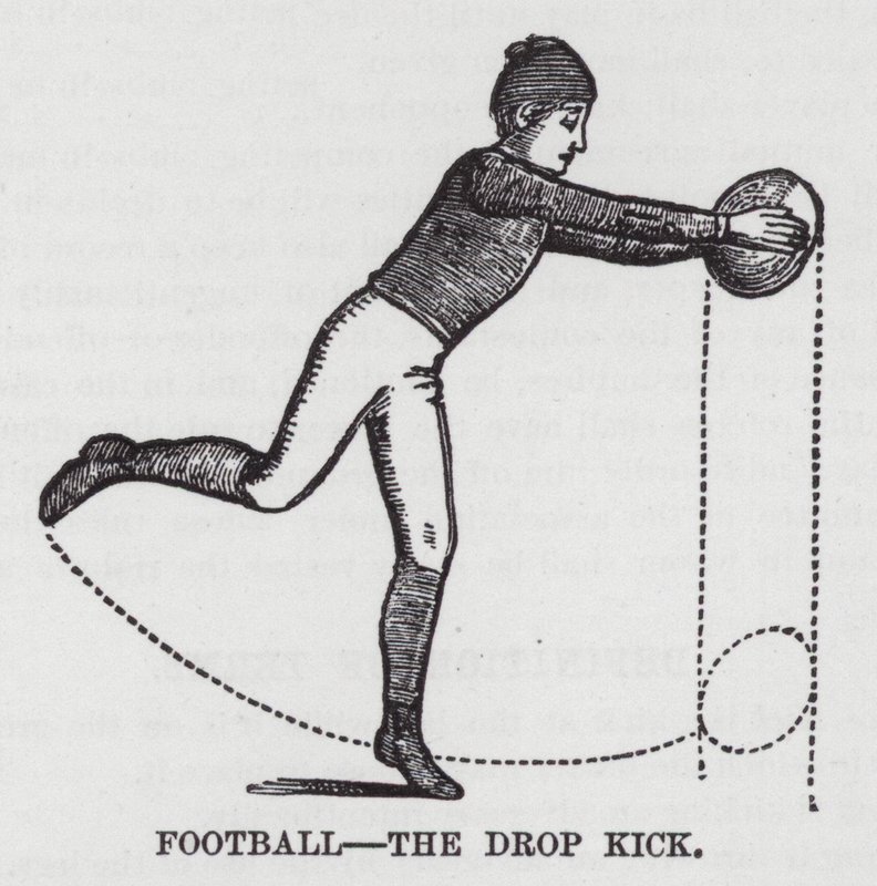 Futebol, o Drop Kick (gravura) de American School