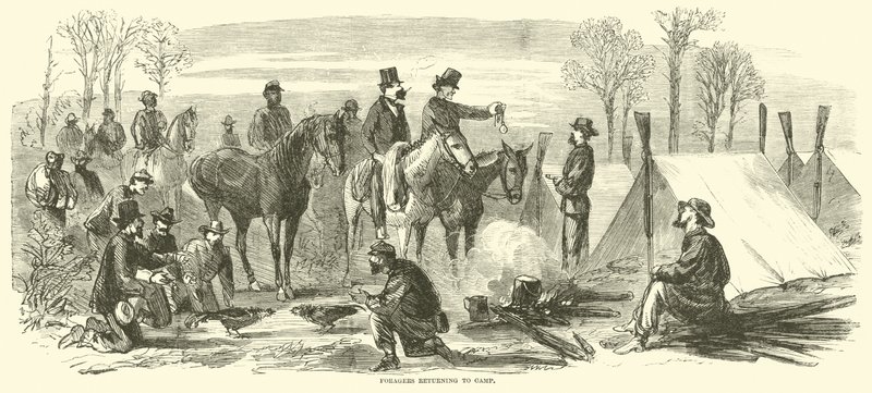 Forrageiras retornando ao acampamento, março de 1865 de American School