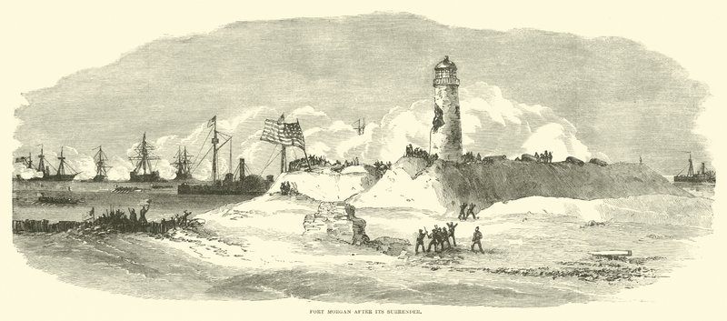 Fort Morgan após sua rendição, agosto de 1864 de American School