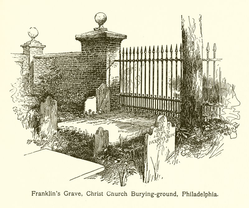 Sepultura de Franklins, cemitério de Christ Church, Filadélfia de American School