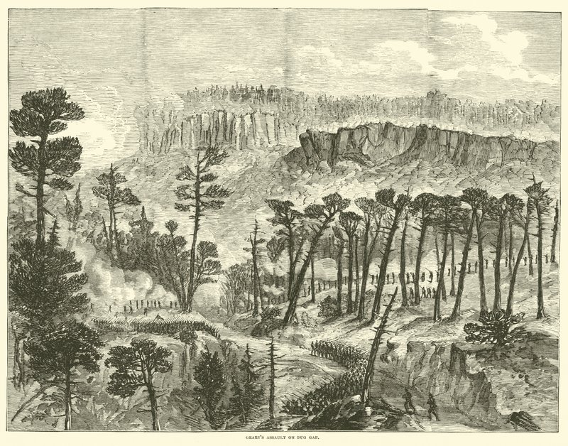 Assalto de Gearys em Dug Gap, maio de 1864 de American School