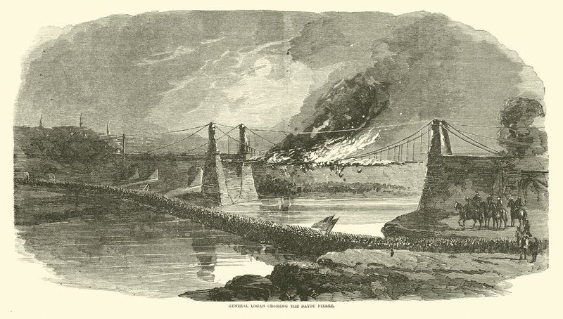 General Logan cruzando o Bayou Pierre, em maio de 1863 de American School