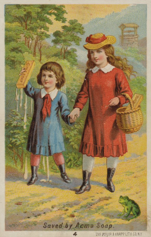 Menina, segurando, mãos, embebido, menino de American School