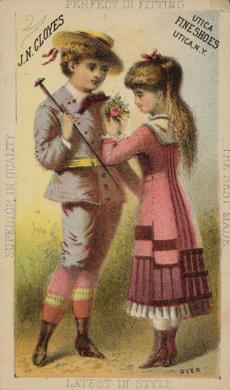 Menina, colocar, botão, buraco, ligado, meninos, casaco de American School
