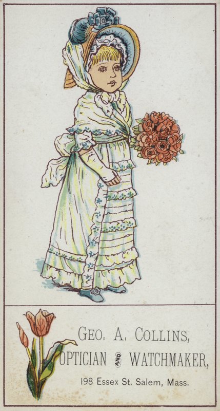 Menina, carregar, buquet de American School