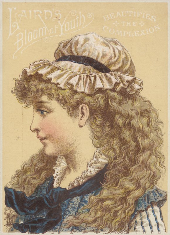 Menina, em, chapéu esfregão de American School