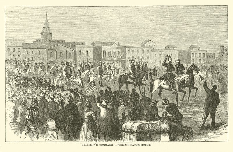 Comando de Grierson entrando em Baton Rouge, abril de 1863 de American School