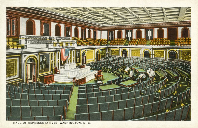 Hall Of Representatives, Washington DC, EUA (cor litho) de American School
