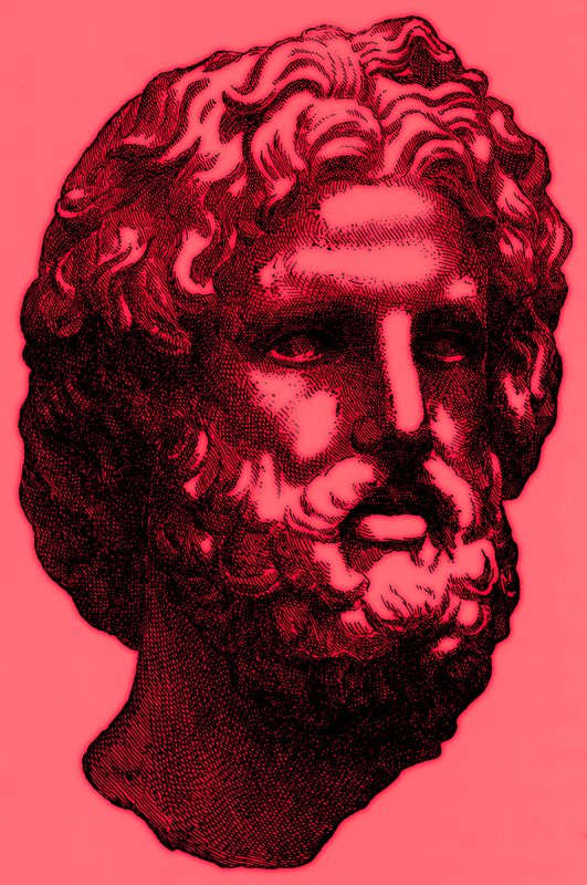 Chefe de Zeus, ilustração da História da Grécia por Victor Duruy, publicado em 1890 (imagem digitalmente melhorada) de American School
