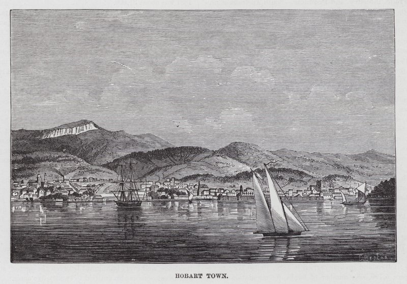 Cidade de Hobart (gravura) de American School