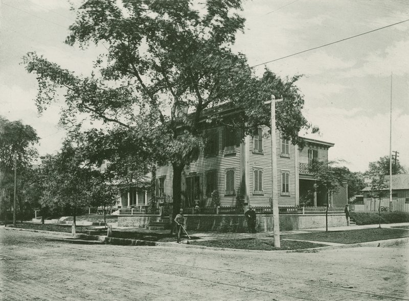 Casa de Abraham Lincoln em 1861 (fotogravura) de American School