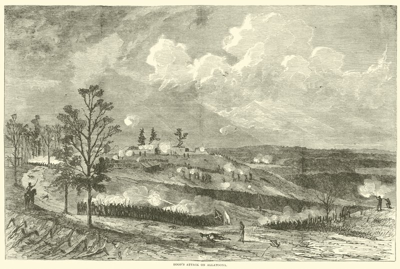 Hoods atacam em Allatoona, outubro de 1864 de American School