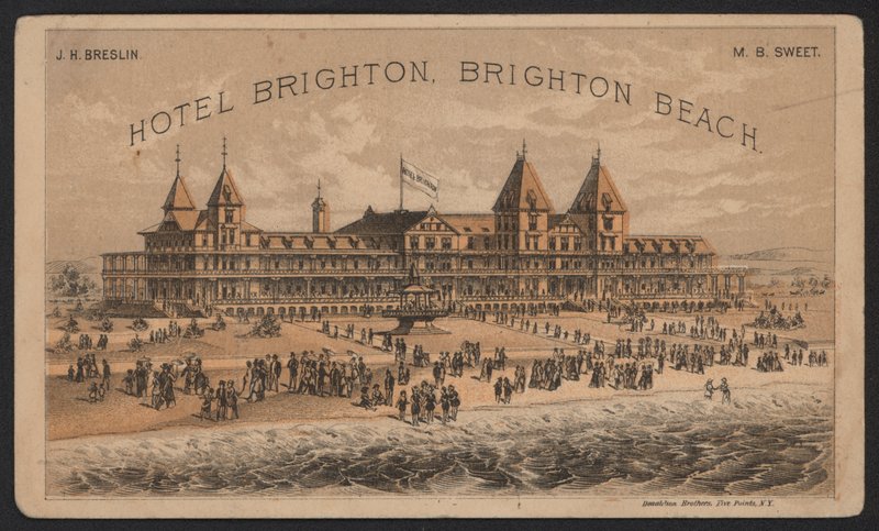 Hotel Trade Card (gravação a cores) de American School