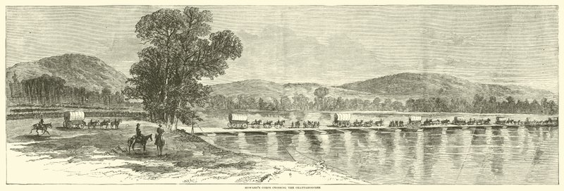 Corpo de caubóis cruzando o Chattahoochee, julho de 1864 de American School