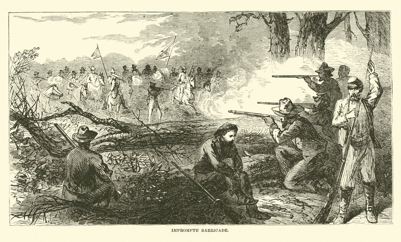 Barricada improvisada, julho de 1863 de American School
