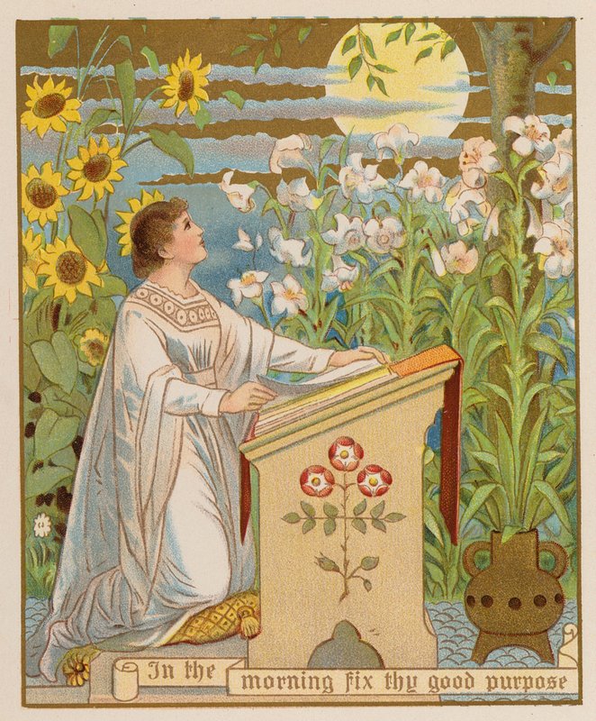 De manhã, fixa o teu bom propósito (cromolitho) de American School