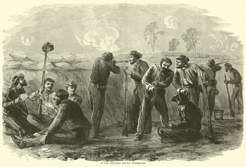 Nas trincheiras antes de Petersburgo, agosto de 1864 de American School