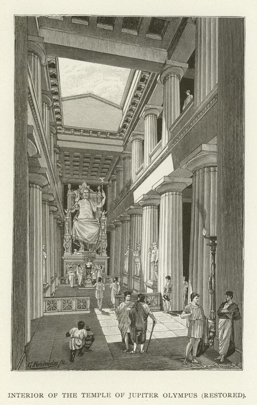 Interior do Templo de Júpiter Olimpo, restaurado de American School