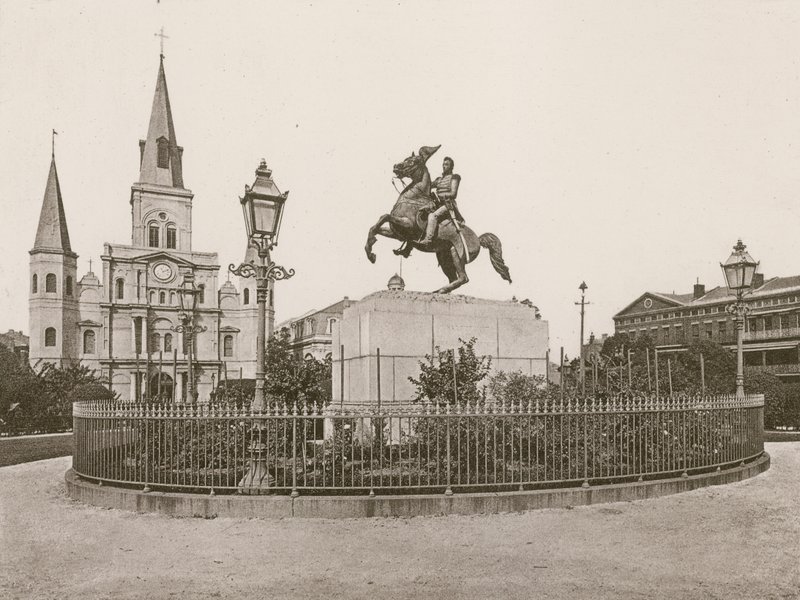Jackson Square, Nova Orleães (fotogravura) de American School