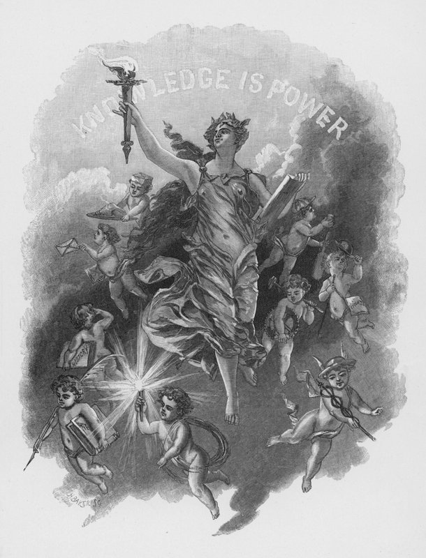 Conhecimento é Poder (gravura) de American School