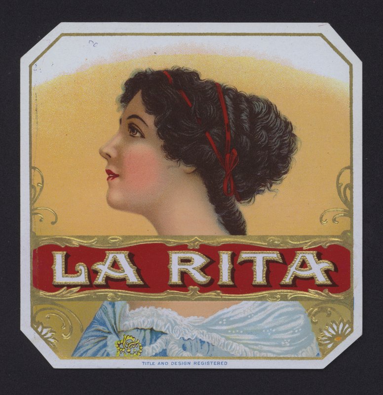 La Rita, etiqueta de charuto (chromolitho) de American School