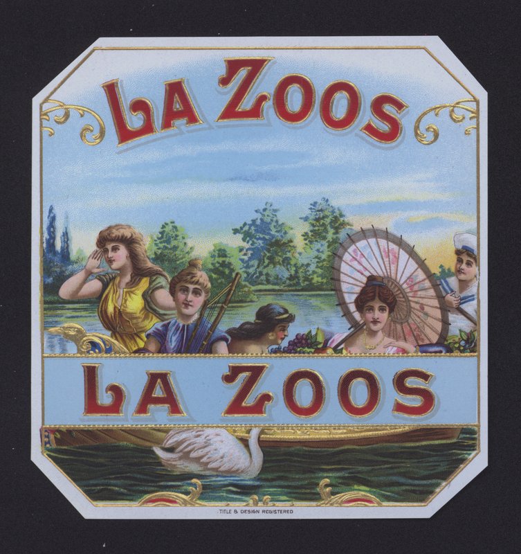La Zoos, etiqueta de charutos (chromolitho) de American School