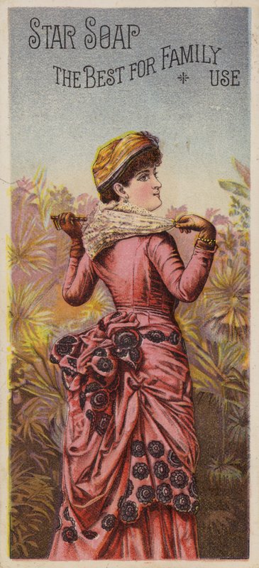 Senhora posando com parasol de American School