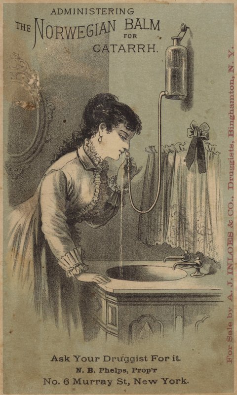 Senhora, tratando, catarro de American School