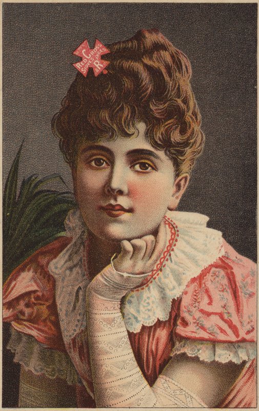 Senhora de vestido rosa de American School