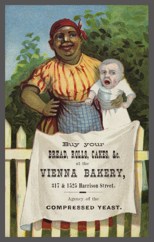 Senhora com bebê publicidade Viena padaria de American School
