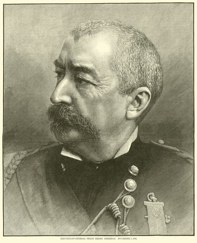 O tenente-general Philip Henry Sheridan, 1 de novembro de 1883, maio de 1864 de American School