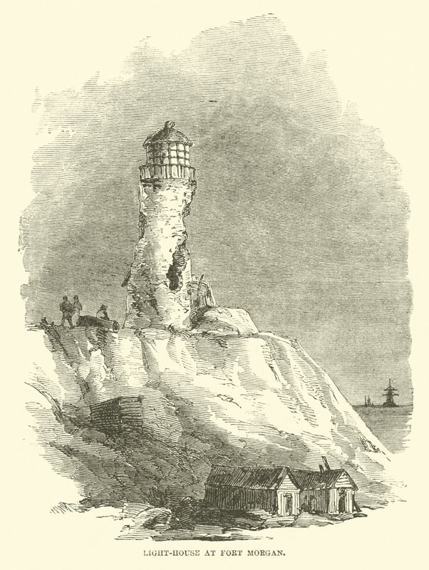 Casa de luz em Fort Morgan, agosto de 1864 de American School